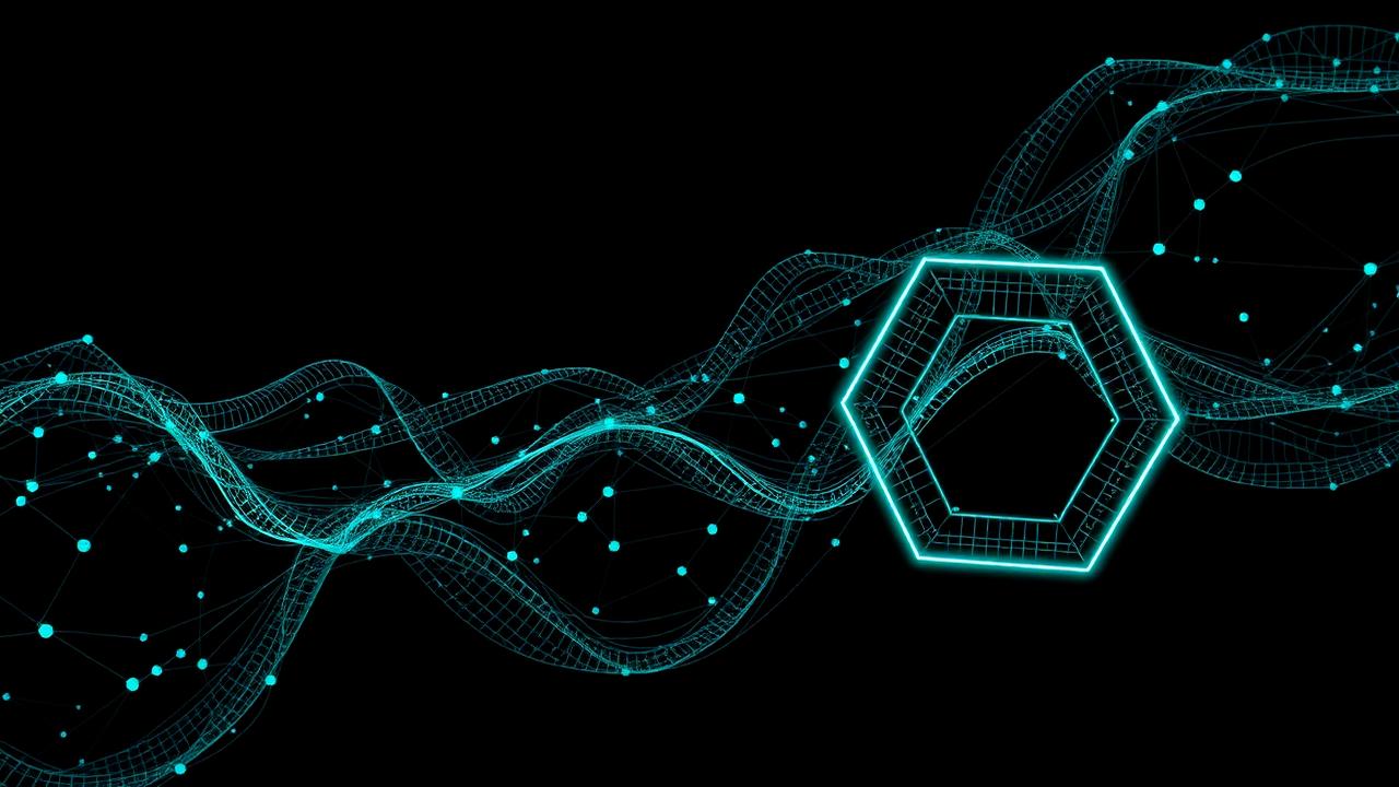Transaction streams flowing between hexagonal chain nodes